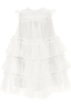 MONNALISA Tulle flounce dress