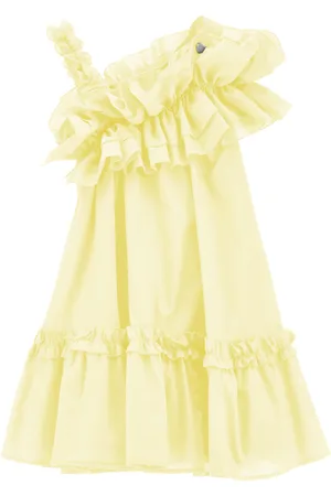 MONNALISA One-shoulder muslin dress