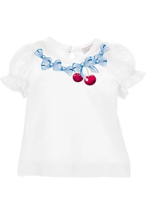 MONNALISA Bow print jersey T-shirt