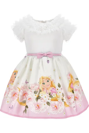 MONNALISA Rapunzel tulle poplin dress