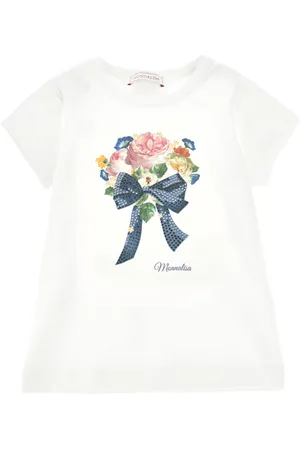 MONNALISA Bouquet print jersey T-shirt
