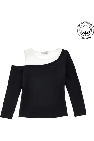 MONNALISA Cut-out organic cotton T-shirt