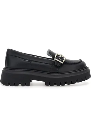 MONNALISA Leather loafers with buckle