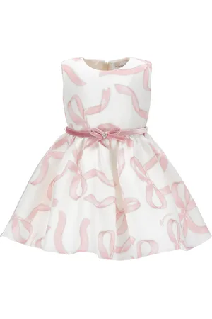 MONNALISA Mikado sleeveless bow dress