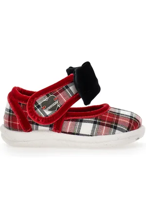 MONNALISA Tartan fabric ballet flats