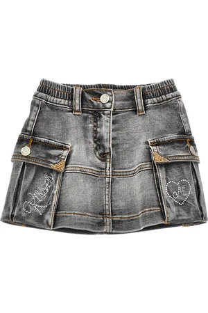 MONNALISA Denim cargo mini skirt