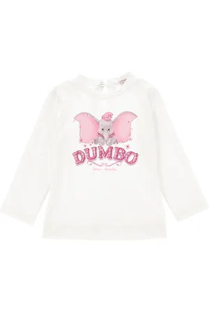 MONNALISA Dumbo rhinestone cotton jersey T-shirt