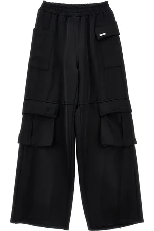 MONNALISA Chic satin cargo trousers