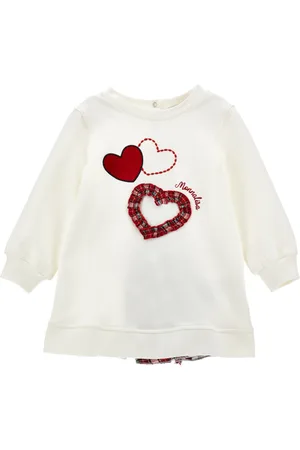 MONNALISA Heart sweatshirt dress
