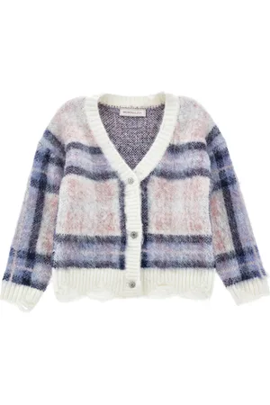 MONNALISA Tartan cardigan
