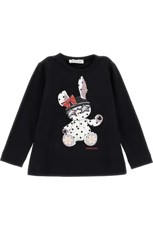 MONNALISA Rhinestone bunny T-shirt