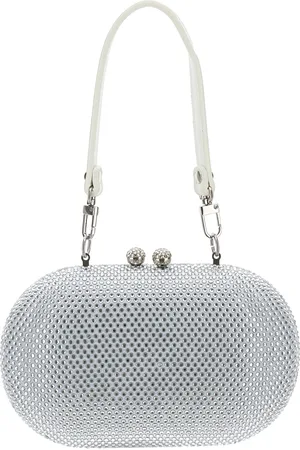 MONNALISA Oval rhinestone clutch bag