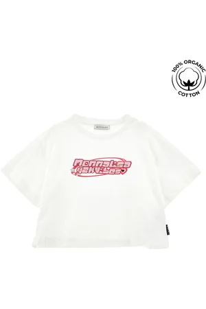 MONNALISA Cropped organic cotton t-shirt