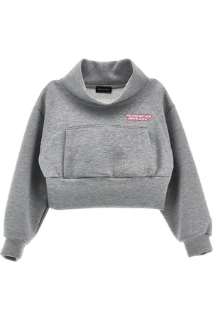 MONNALISA Cowl neck neoprene sweatshirt