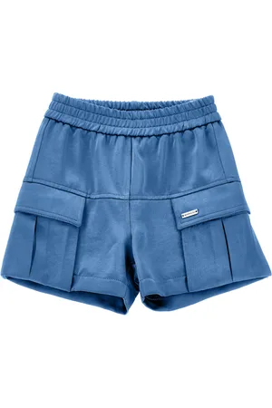 MONNALISA Chic satin cargo Bermuda shorts