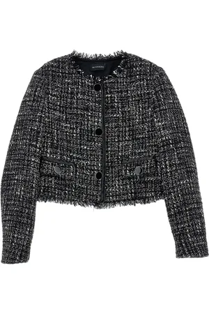 MONNALISA Round-neck boucl?? jacket