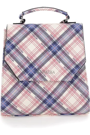 MONNALISA Tartan fabric backpack