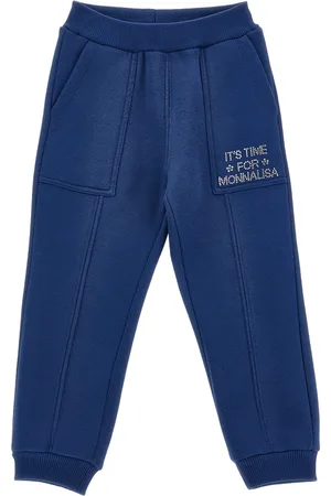 MONNALISA Heavyweight fleece joggers with rhinestones