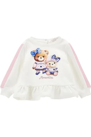 MONNALISA Closed sweatshirt with ruffles