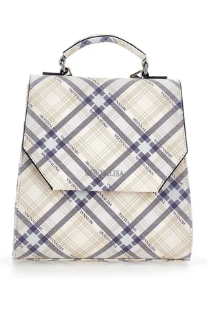 MONNALISA Tartan fabric backpack