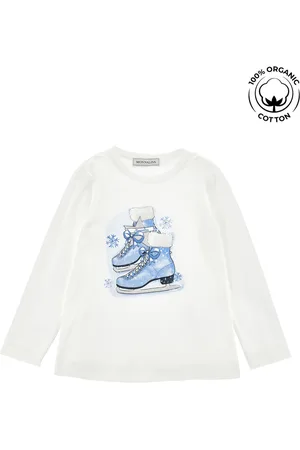 MONNALISA Skate print organic cotton T-shirt