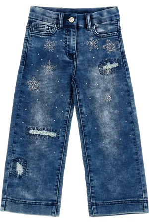 MONNALISA Stretch jeans with rhinestones
