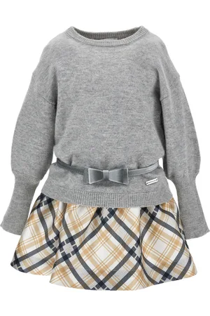 MONNALISA Tartan Mikado dress