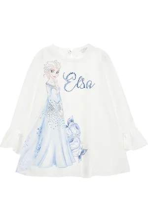 MONNALISA Elsa maxi T-shirt with rhinestones