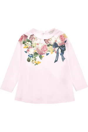 MONNALISA Floral graduated cotton maxi T-shirt