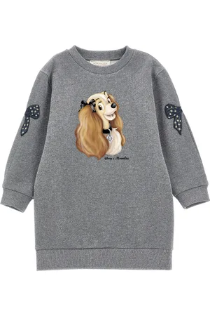 MONNALISA Lady and the Tramp lurex sweatshirt dress