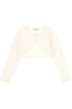 MONNALISA Cropped merino wool cardigan