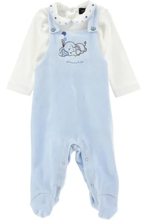 MONNALISA Cotton chenille dungarees set
