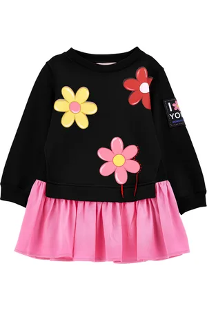 MONNALISA Sweatshirt dress with maxi flowers