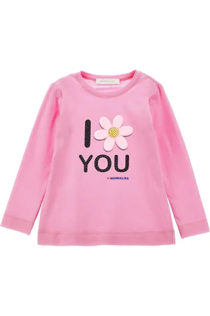 MONNALISA Rhinestone jersey T-shirt