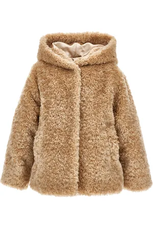MONNALISA Plush jacket with hood