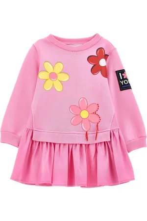 MONNALISA Sweatshirt dress with maxi flowers