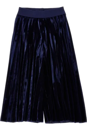 MONNALISA Pleated velvet trousers