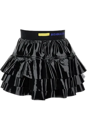 MONNALISA Flared vinyl skirt