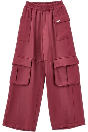 MONNALISA Chic satin cargo trousers