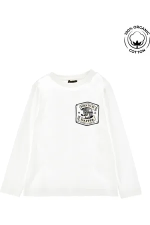 MONNALISA Dapper print organic cotton T-shirt