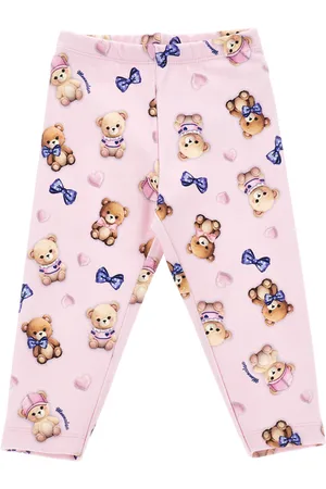 MONNALISA Milano stitch leggings with teddy bear print