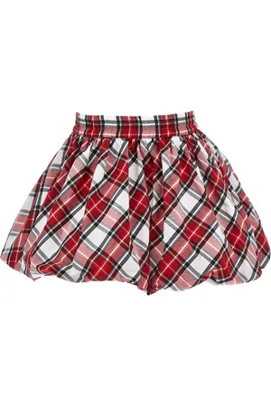 MONNALISA Tartan taffeta skirt