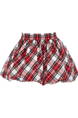 MONNALISA Tartan taffeta skirt