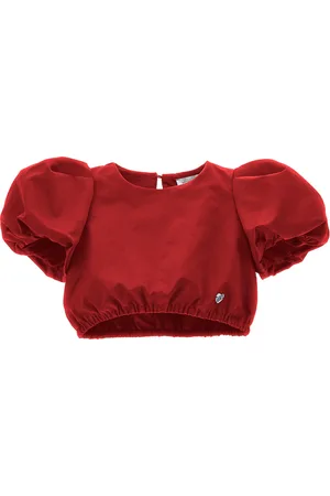 MONNALISA Cropped duchesse top
