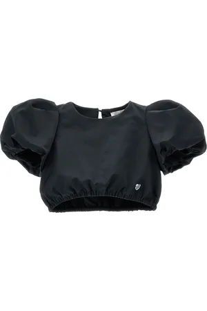 MONNALISA Cropped duchesse top