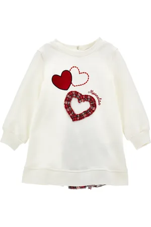 MONNALISA Heart sweatshirt dress