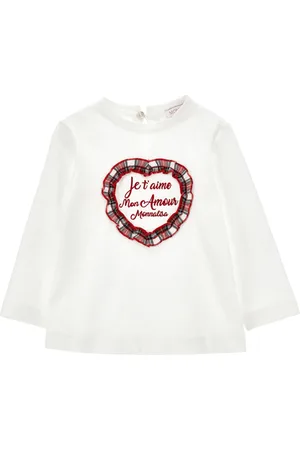 MONNALISA Mon Amour tartan T-shirt