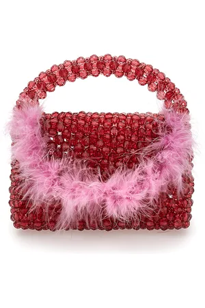 MONNALISA Crystal bag with feathers