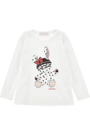 MONNALISA Rhinestone bunny T-shirt