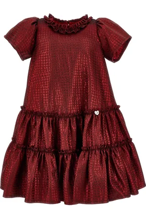 MONNALISA Houndstooth jacquard dress